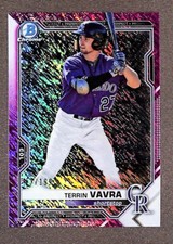 2021 Bowman Chrome #BCP-100 Terrin Vavra Pink Shimmer Refractor /199