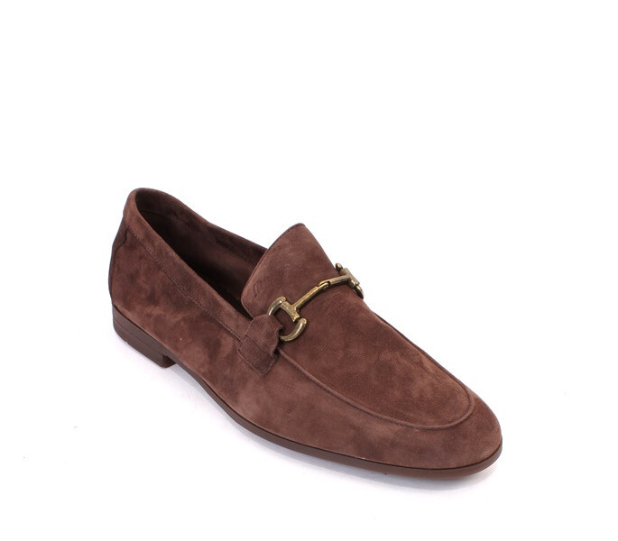 Frau 2493 Brown Suede Leather Moccasins Loafers Shoes 41 / US 8