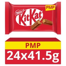 Box of 24 Nestlé Kit Kat 4-Finger Chocolate Bars 41.5g | Crispy Wafer Snack
