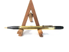 Vintage Scripto Mechanical Pencil Gold & Black Ad For National Bearing Metals  
