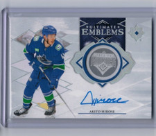 2023-24 Ultimate Collection Akito Hirose Ultimate Emblems Rookie Auto