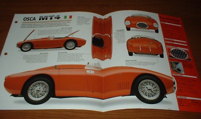 1954 OSCA MT4 ORIGINAL IMP BROCHURE SPECS INFO 54 LE MANS RACER