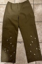 Carlisle Collection Pants Womens 4 Green Trousers