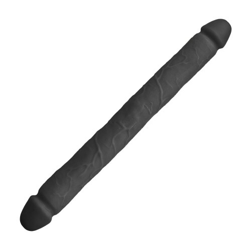 XXL Doppeldildo doppelseitiger Penetrator für Anus Vagina Sextoy Schwarz 46 cm - Bild 1 von 2