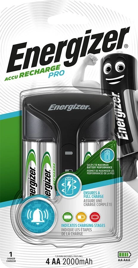 7638900398373 Energizer Pro ACU HR6 POW Ladegerät + 2 AA 2000 mAh Akkus ENERGIZE - Bild 1 von 1