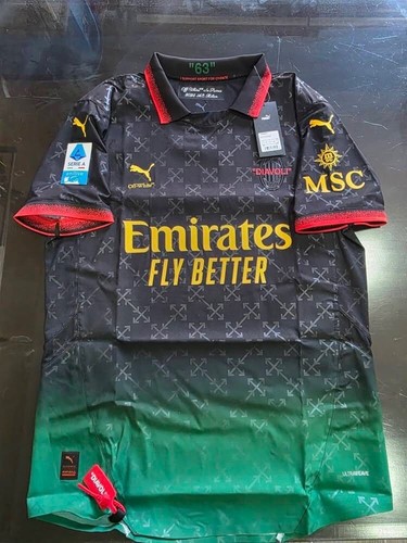 PUMA AC MILAN X OFF WHITE SERIE A GIMENEZ 783000-01 M AUTHENTIC BOX JERSEY SHIRT