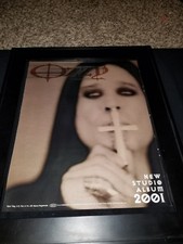 Ozzy Osbourne Rare Original 2001 Promo Poster Ad Framed!