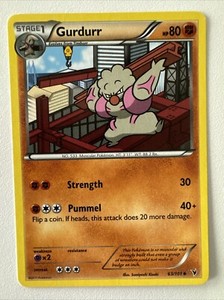 Pokemon Noble Victories Uncommon Card - Gurdurr 63/101