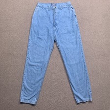 Vintage Wranglers Women 14 29x33 Blue Tapered High Rise Denim USA Western 