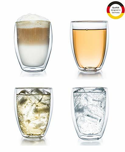 Creano, Set di 4 Grandi vetri Termici a Doppia Parete 250 ml, Set di 4 (I5s)