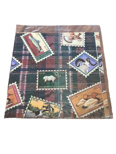 Vintage Artfaire All Occasion Gift Wrap Outdoors Wildlife 2 Sheets 20”x30” - Picture 4 of 4