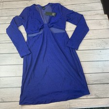 Wild Fable Bodycon Womens Medium Dress Mini Long Sleeve Shimmer Blue Cutouts