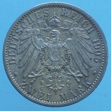 GERMANIA PRUSSIA 2 MARCHI 1905 ARGENTO SILVER COIN MONETE DA COLLEZIONE CURRENCY