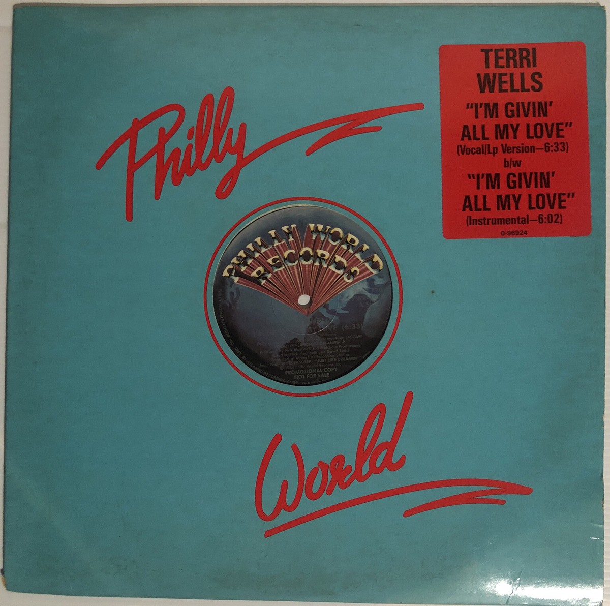 Terri Wells - I'm Givin' All My Love -1984-12' Single Promotional