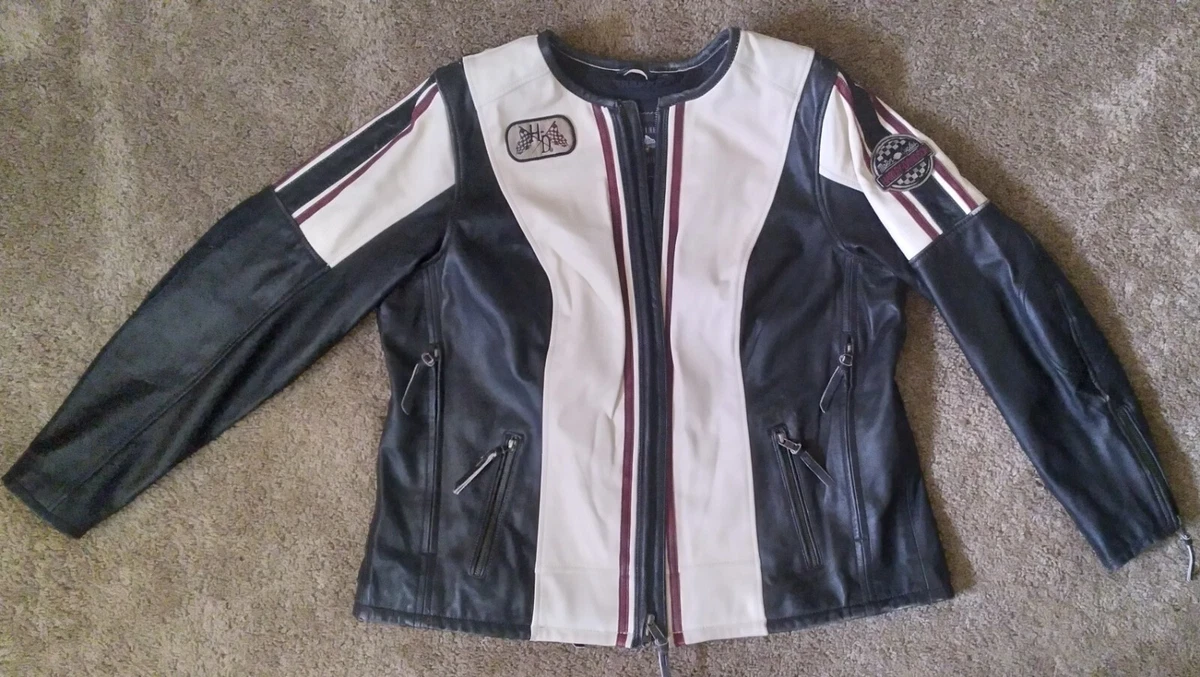 RARE Harley Davidson Women s Alyssa Leather Jacket Stone 97004 18VL Size 2W