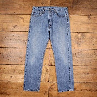 Levis 505 Jeans 36x34 Herren Blau Regular Straight Stonewash Red Tab Denim