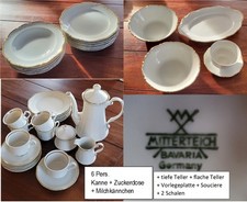 Kaffeeservice  Essservice Goldrand Mitterteich Bavaria 39 tlg. 6 Personen (3.)