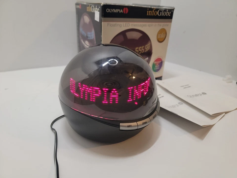 Olympia Info Globo Digital Identificador de Llamadas Reloj Desplazamiento Mensaje Con Caja Manual Etc Foto 2 de 4