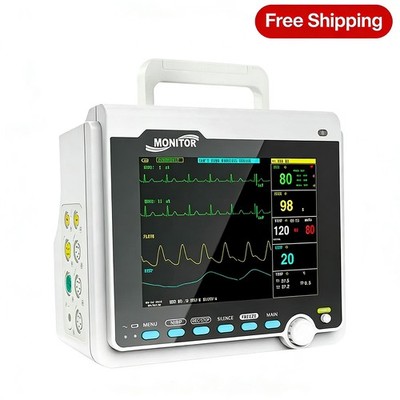 Portable Vital Signs Patient Monitor 6 Parameters ECG NIBP SPO2 RESP PR TEMP