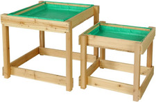 Kids Sandpit Wooden Water Table Sandbox Play Toys Sandcastle Wood