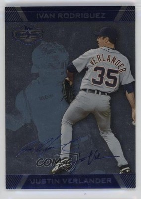 2007 Topps Co-Signers Silver Blue /150 Justin Verlander Ivan Rodriguez HOF w6l