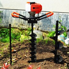 72CC/52CC Post Hole Digger Gas Powered Earth Auger Borer Ground w/ 4" 6" 8" Bits
