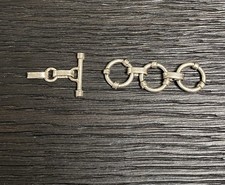 Sterling Silver Toggle Clasp/Harvested/Bar Ring 5.19g/Jewelry Making-Adjustable
