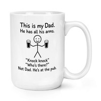 Gift Base Vatertag Kaffeetasse 15Oz GroßE WeißE Keramikbecher