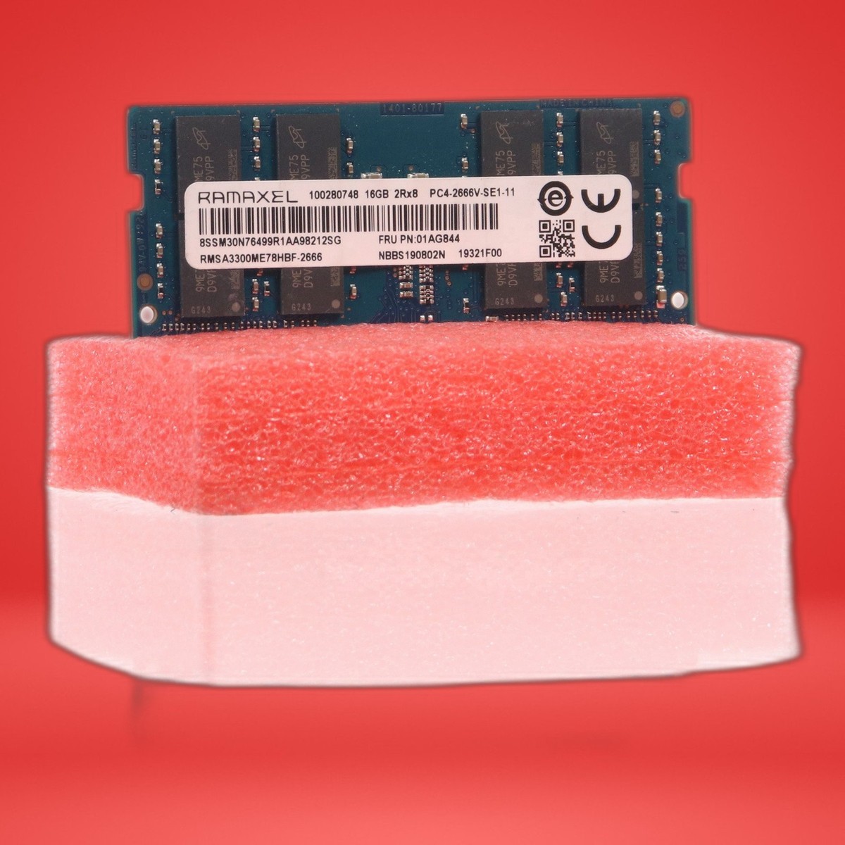 RAMAXEL 100280748 16GB 2Rx8 PC4-2666V FRU PN:01AG844 LAPTOP RAM