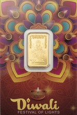 PAMP Diwali Festival of Lights 5G Gold Bar Sleeve Card 3023.76 per troy oz