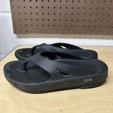 Oofos Women's OOrginal Sandals Size 7 Black Recovery Casual