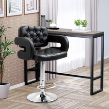 Bar Stool Kitchen Breakfast Barstool Seat with Metal Base