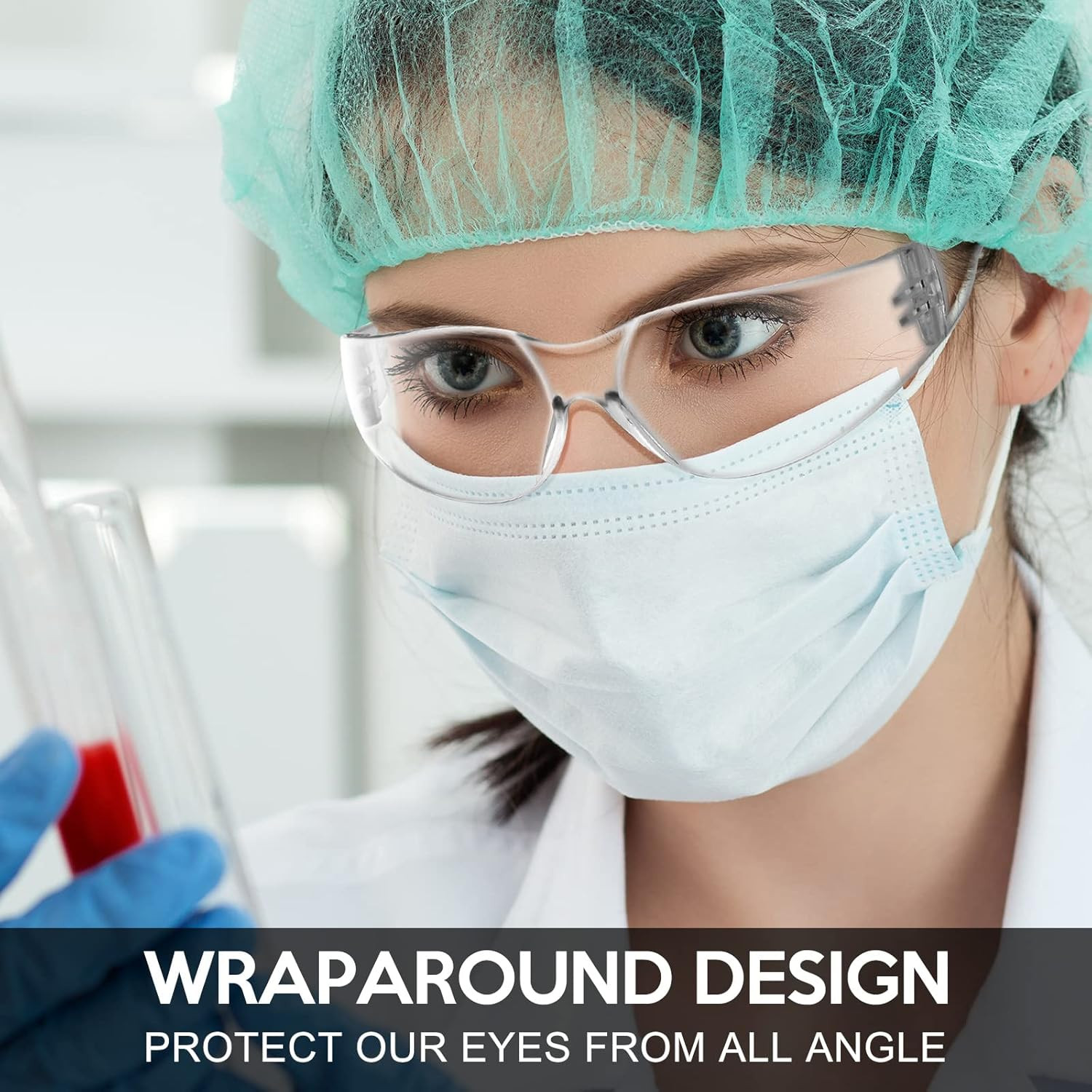 48 Pack Safety Glasses Bulk Clear Safety Goggles Black Tinted Eye Protection Gla