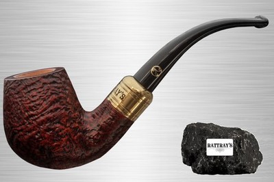 Rattray's Pfeife Majesty Sandblast 177 braun Pipe Bent Classic  9mm Filter