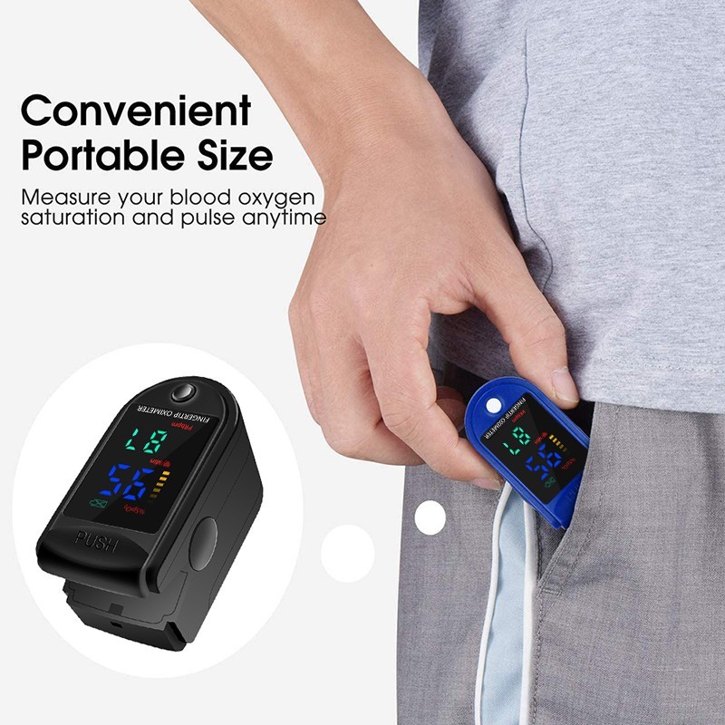 Finger Pulse Oximeter SpO2 Blood Oxygen Saturation Heart Rate Monitor ...