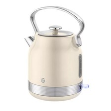 Swan Retro Traditional Kettle Electric 1.7L Chantilly Cream Fast Boil 360 3000W