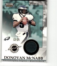 2002 Pacific Exclusive Donovan McNabb Game Worn Jerseys Gold #/25 #37