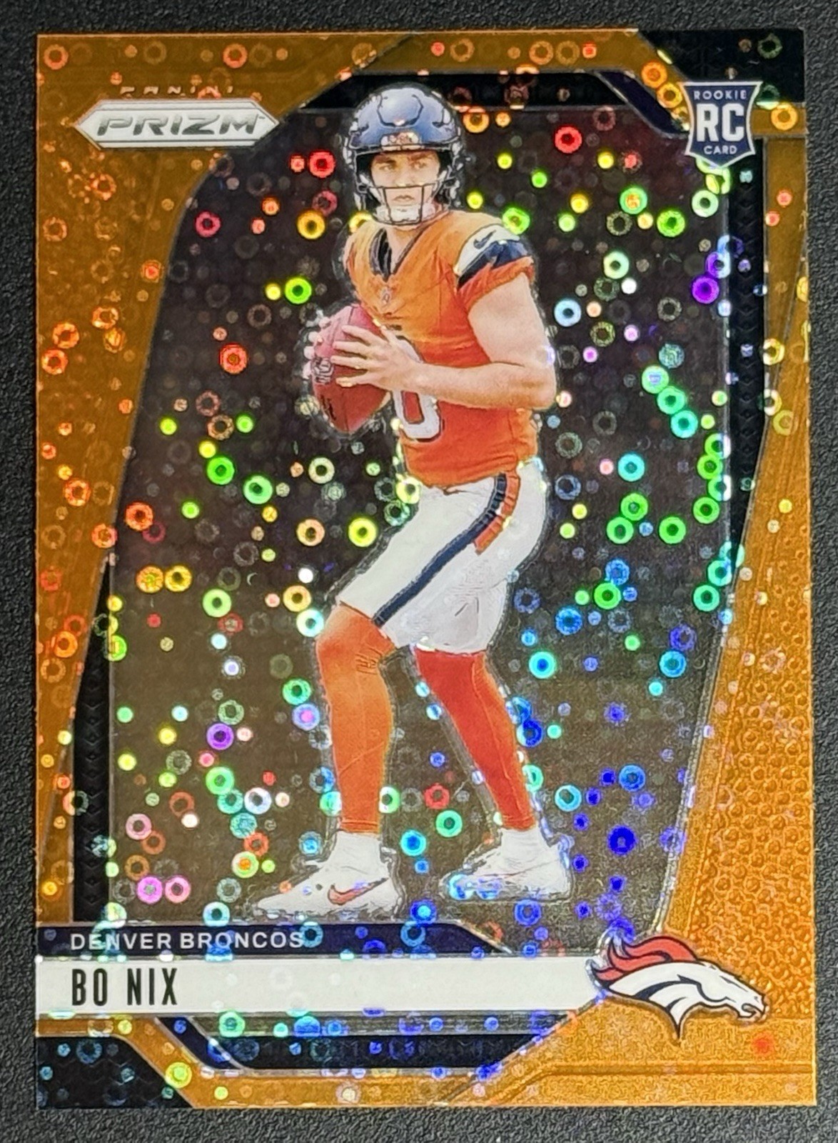 2024 Panini Prizm Rookies Bo Nix #309 Disco Prizm RC Color Match