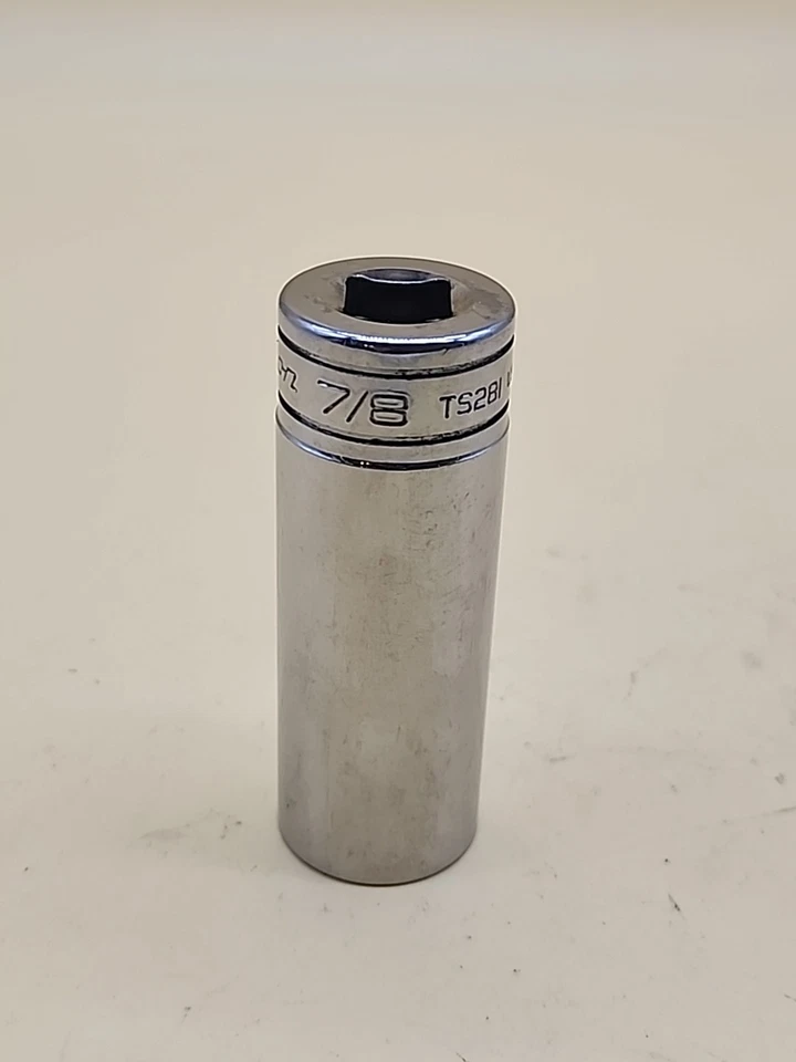 Snap- on Tools TS281 7/8" SAE Flank Drive Deep Socket 1/2" Drive 6 Point USA - Image 2 of 4