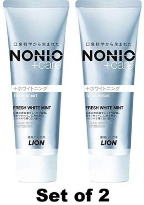 LION NONIO Plus Whitening Toothpaste 130g x2 Fresh White Mint Japan Neu