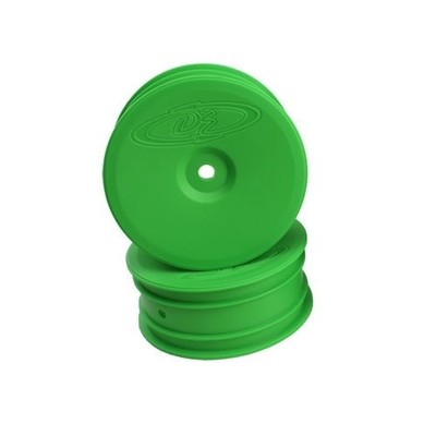 DERSBAFG DE Racing Speedline Buggy Front Wheels for Associated B6 B7 Green (2)