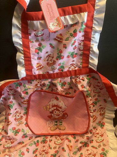 Strawberry Shortcake Puppe Druck Schürze Tie Back verstellbarer Nackenriemen Tasche - Bild 4 von 4