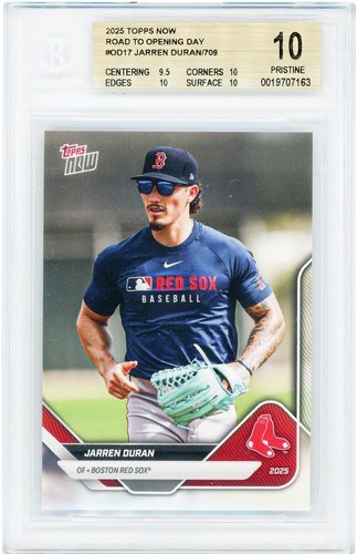 Jarren Duran Boston Red Sox Auto Signed 2022 Topps Rookie RC Red