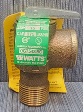 Watts 3/4 L315M2-015 Steam Safety Relief Valve Bronze Plumbing