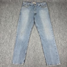 Levi Strauss Signature Jeans Mens 36x34 Blue Denim Regular Fit Straight Casual