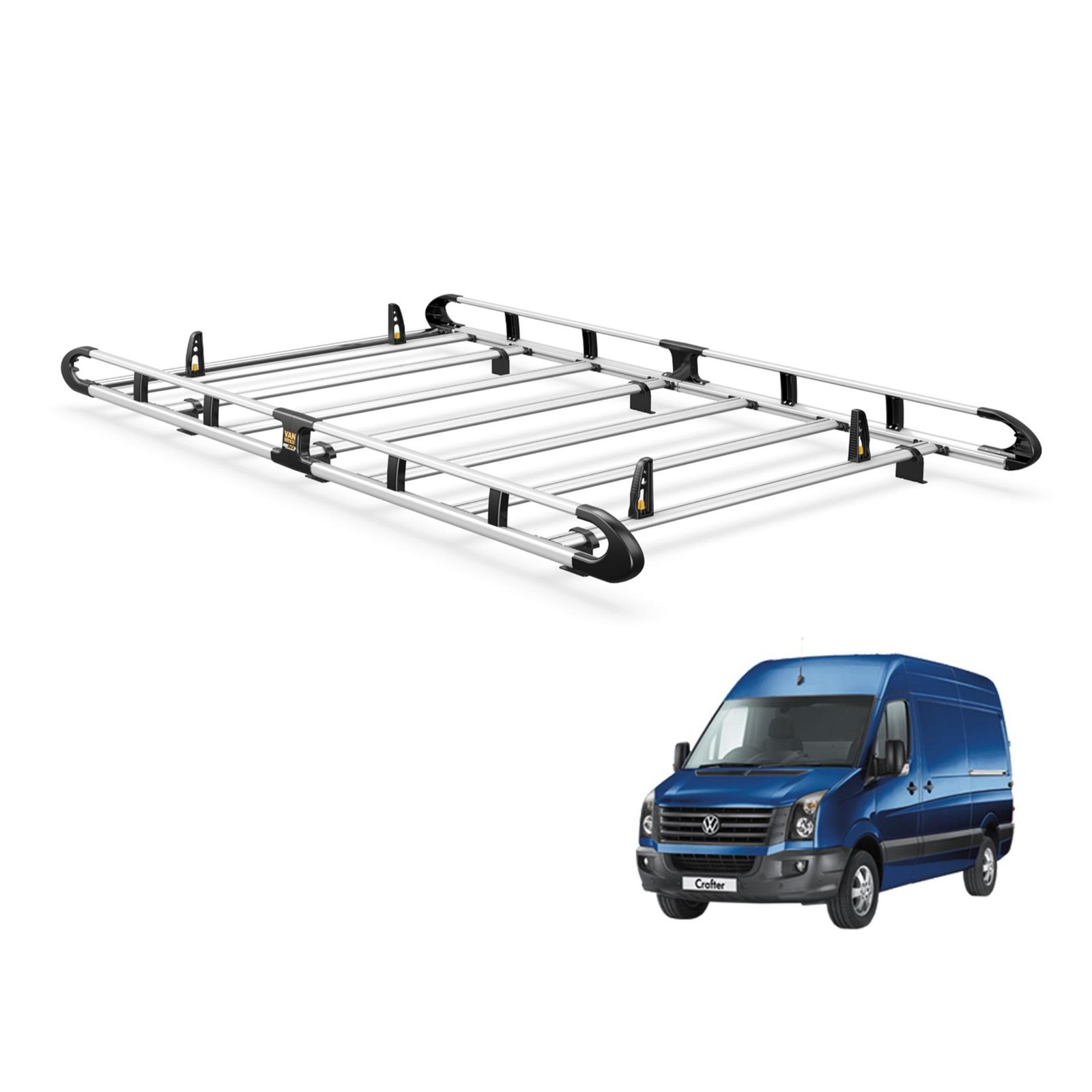 VW Crafter Roof Rack for 2006-2017 SWB + High Roof Van Guard UltiRack+