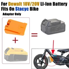 Adapter For Dewalt 18V 20V Max Lithium-Ion Battery To Fits For Stacyc Bikes