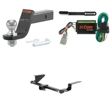 CURT Tow Cargo Package Trailer Hitch, Wiring Harness, 45056 2in Ball Mount 13535