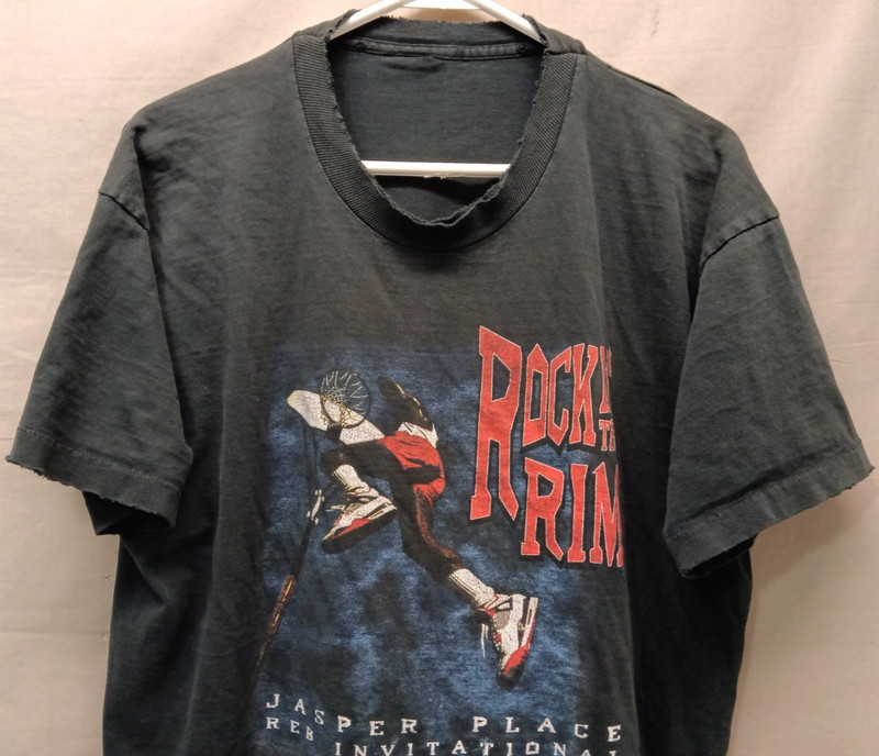 Vintage 90s Jasper Place REB Invitational Basketball Rockin The Rim T-shirt XL