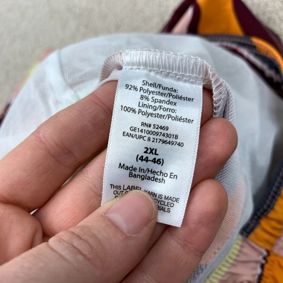 Pantalones cortos George Swimwear Mesh Board para hombre 2XL multicolor cintura elástica cordón Foto 4 de 4